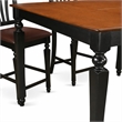 Pemberly Row 5-Piece Wood Black & Cherry Dining Set with Leather Seats