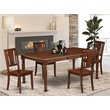 Pemberly Row 5-Piece Wooden Dining Set in Mahogany with Chairs