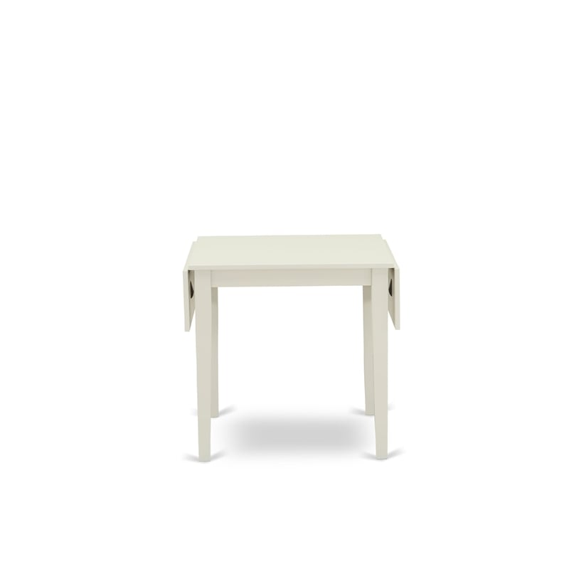 Pemberly Row 3-Piece Modern Dining Set in Linen White with Dark Gray Upholstery