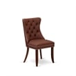 Pemberly Row 9-Piece Dinette Set with Mahogany Table and Burgundy Chairs