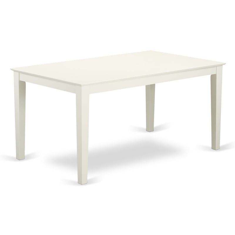 Pemberly Row 6-Piece Dining Set in Linen White Finish with Black Upholstery