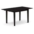 Pemberly Row 5-Piece Wood Dining Table Set in Black/Dark Gray Upholstery