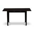 Pemberly Row 5-Piece Wood Dining Table Set in Black/Dark Gray Upholstery