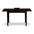 Pemberly Row 5-Piece Wood Dining Table Set in Black/Dark Gray Upholstery