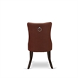Pemberly Row Parson Dining Chair in Navy Faux Leather (Set of 2)