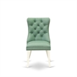 Pemberly Row Parson Dining Chairs in Willow Green Faux Leather (Set of 2)