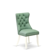 Pemberly Row Parson Dining Chairs in Willow Green Faux Leather (Set of 2)