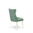 Pemberly Row Parson Dining Chairs in Willow Green Faux Leather (Set of 2)