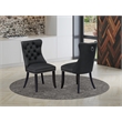 Pemberly Row Parson Dining Chairs in Dark Gray Faux Leather (Set of 2)