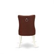 Pemberly Row Faux Leather Parson Dining Chair in Burgundy (Set of 2)