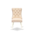 Pemberly Row Parson Dining Chair Set of 2 in Light Beige Linen Upholstery
