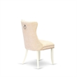 Pemberly Row Parson Dining Chair Set of 2 in Light Beige Linen Upholstery