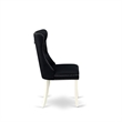 Pemberly Row Parson Dining Chair Set of 2 in Black Linen Upholstery