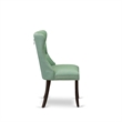 Pemberly Row Faux Leather Parson Dining Chair Willow Green Set of 2
