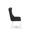 Pemberly Row Faux Leather Parson Dining Chair in Dark Gray (Set of 2)