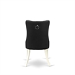 Pemberly Row Faux Leather Parson Dining Chair in Dark Gray (Set of 2)