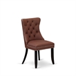 Pemberly Row Faux Leather Parson Dining Chair in Burgundy (Set of 2)
