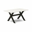 Pemberly Row Modern Wood Dinette Set with 7 Pieces in Black Finish