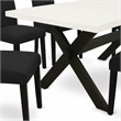 Pemberly Row Modern Wood Dinette Set with 7 Pieces in Black Finish