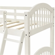 Pemberly Row Twin Bunk Bed with Guardrails and Ladder in White Finish