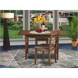 Pemberly Row Norfolk 3-Piece Wood Dining Set with Faux Leather Chairs