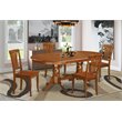 Pemberly Row Plainville 5-Piece Wood Dining Set w/ Saddle Brown Finish