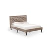 Pemberly Row 2-Piece Queen Bed Set with Nightstand in Dark Khaki Fabric