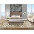 Pemberly Row 2-Piece Queen Bed Set with Nightstand in Dark Khaki Finish
