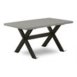 Pemberly Row X-Style 36x60 in Wood Dining Table in Black and Gray