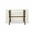 Pemberly Row 36x60 Wood Dining Table in Linen White and Espresso Finish