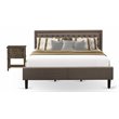 Pemberly Row 2-Piece Wood King Bedroom Set with Distressed Jacobean Finish