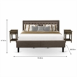 Pemberly Row 3-Piece Wood King Bedroom Set in Brown/Distressed Jacobean