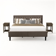 Pemberly Row 3-Piece Wood King Bedroom Set in Brown/Distressed Jacobean