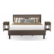 Pemberly Row 3-Piece Wood King Bedroom Set in Brown/Distressed Jacobean