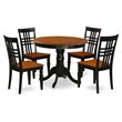 Pemberly Row Antique 5-Piece Wood Dining Room Set in Black and Cherry