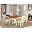 Pemberly Row 5-Piece Rubberwood Dining Set in Buttermilk and Cherry
