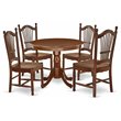 Pemberly Row 5-Piece Wooden Dining Table and Chairs in Mahogany