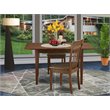 Pemberly Row 3-Piece Mahogany Dining Set with Faux Leather Seat Chairs