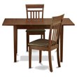 Pemberly Row 3-Piece Mahogany Dining Set with Faux Leather Seat Chairs