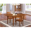 Pemberly Row Milan 3-Piece Wood Dining Set in Saddle Brown Finish