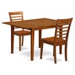 Pemberly Row Milan 3-Piece Wood Dining Set in Saddle Brown Finish