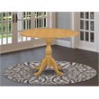 Pemberly Row Dublin Wood Dining Table with Pedestal Legs in Oak
