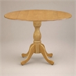 Pemberly Row Dublin Wood Dining Table with Pedestal Legs in Oak