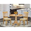 Pemberly Row 3-Piece Wood Dining Set with Cushion Seat in Oak Finish
