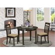 Pemberly Row 3-Piece Round Wood Dining Set with Slatted Chairs