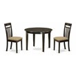 Pemberly Row 3-Piece Round Wood Dining Set with Slatted Chairs
