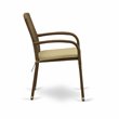 Pemberly Row Metal & Wicker Patio Chairs in Brown (Set of 2)