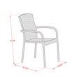 Pemberly Row Metal & Wicker Patio Chairs in Brown (Set of 2)