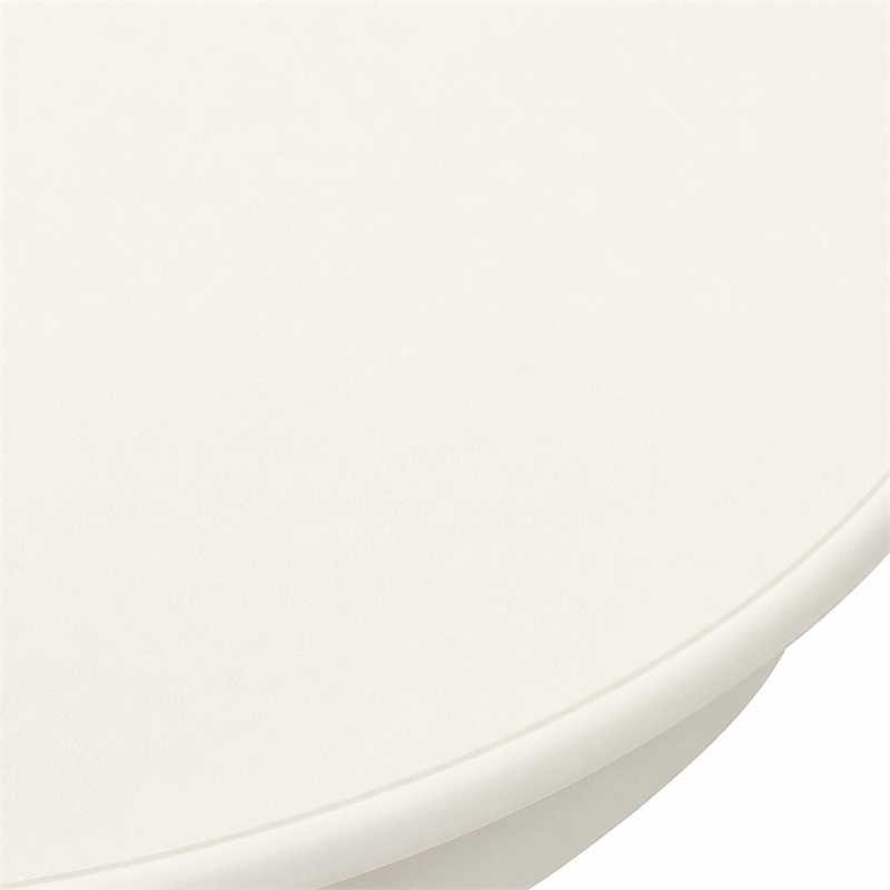 Pemberly Row Hartland Round Wood Dining Table in Cappuccino/White
