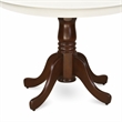 Pemberly Row Hartland Round Wood Dining Table in Cappuccino/White